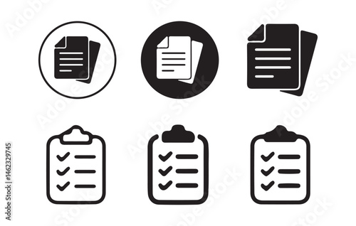 Document color vector doodle simple icon set. Vector Illustration eps 10