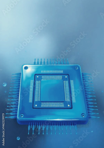 integrated circuit, tech innovation, futuristic tech, CPU, AI processor, 