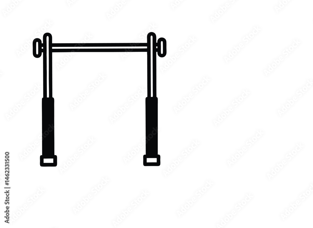 Pull Up Bar Fitness Gym Equipment Vector
Pull Up Bar Workout Exercise Clipart Design
Pull Up Bar Home Gym Training Illustration