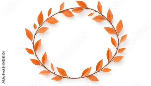 Autumnal leaf wreath, perfect for seasonal designs