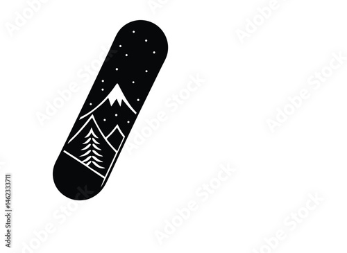 Snowboard design of illustration vector art