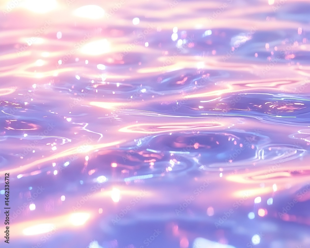 Shimmering pastel water surface reflecting light