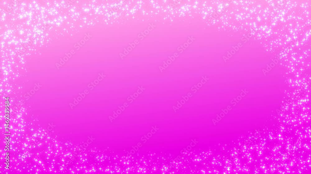 Animation d'un cadre de titre scintillant en dégradé de couleur rose : pour l'ouverture et le matériel d'arrière-plan.