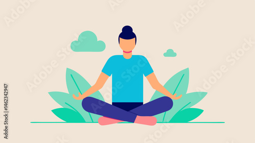 Lifestyle Changes An illustration of the person exercising practicing yoga or meditating showing how they are integrating health into their lifestyle based on their test results.