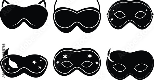 Sleep Mask silhouette vector