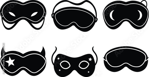 Sleep Mask silhouette vector