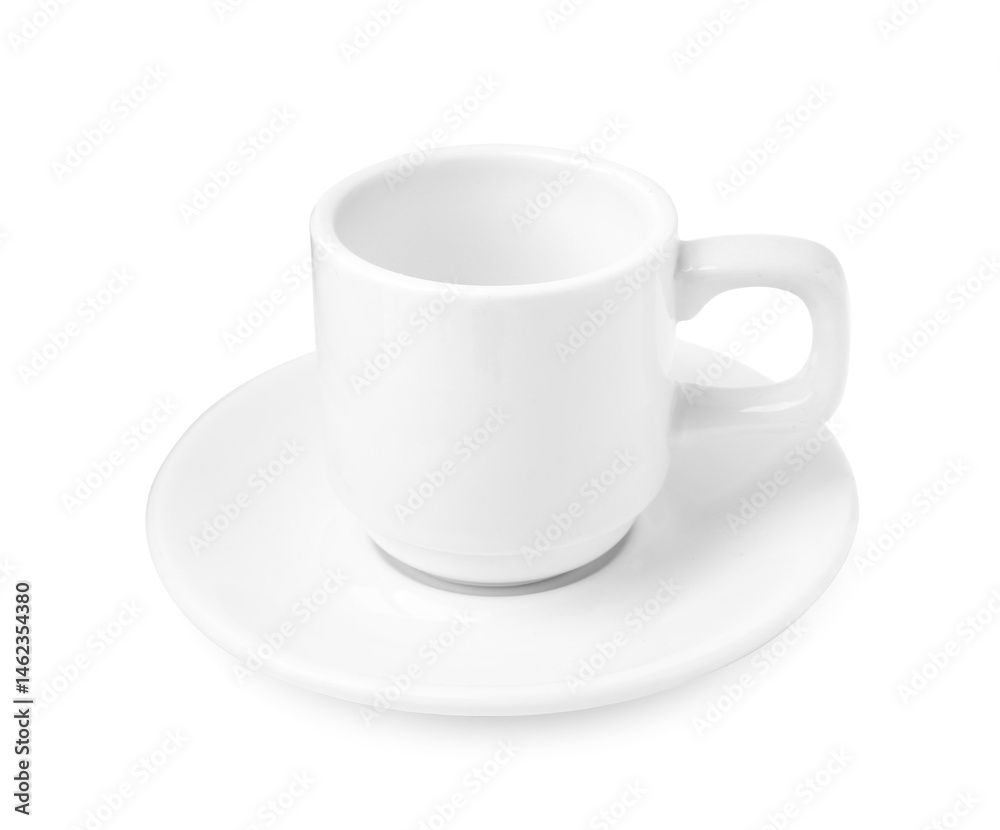 Coffee cup and saucer isolated on white Coffee cup and saucer isolated on white