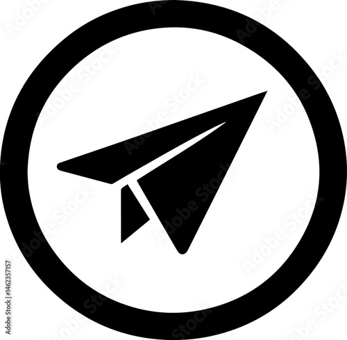 Paper Airplane Silhouette Icon