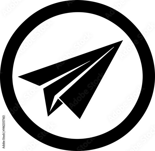 Paper Airplane Silhouette Icon