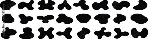 Collection of Black Abstract Organic Shapes