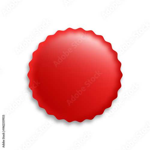Red Shields and Badges in Various Shapes for Premium Recognition