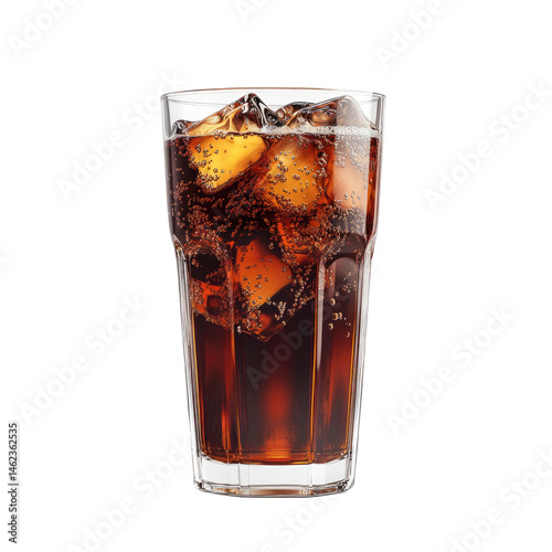 Iced cola in tall glass