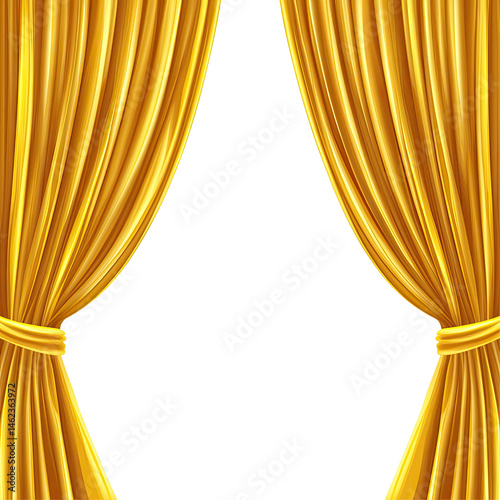 Golden theater drapes