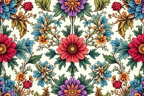 Intricate floral design, repeating seamlessly , pretty, pink, wallpaper