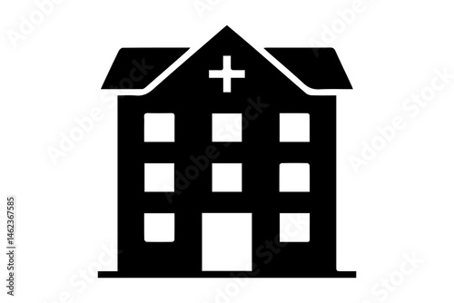 Abstract black and white modern building