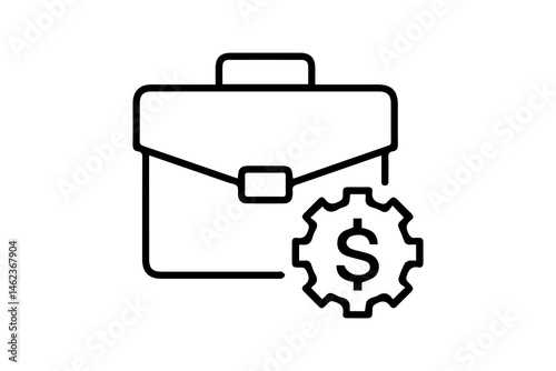 Investment portfolio icons. Symbol of financial management.