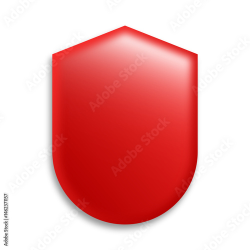 Red Shields and Badges in Various Shapes for Premium Recognition