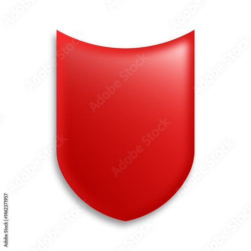 Red Shields and Badges in Various Shapes for Premium Recognition