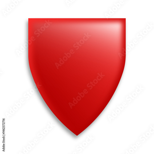 Red Shields and Badges in Various Shapes for Premium Recognition