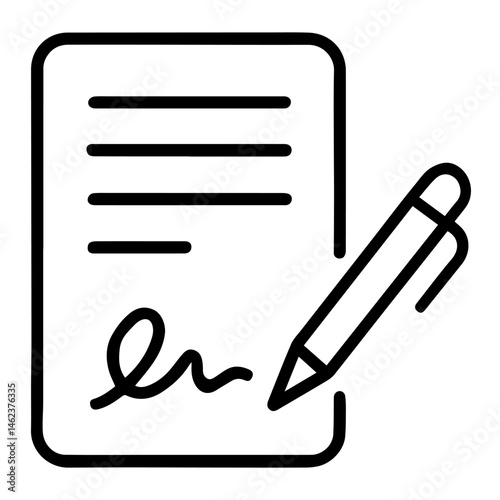 Document signature icon on white background vector
Vector business icon