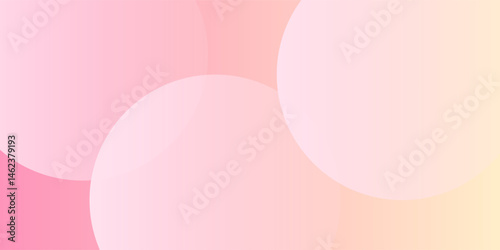 Minimalist banner background  pastel colorful  pink and yellow gradations. Circle effect style geometric  abstract background modern