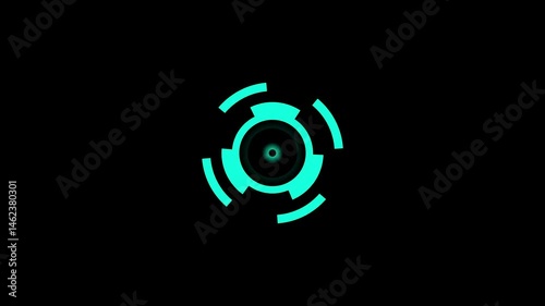 Circle Hud element on background. HUD Circle User interface. Target searching scope and scanning element theme. Target HUD animation.