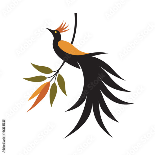 Greater Bird Of Paradise Hanging Upside Down