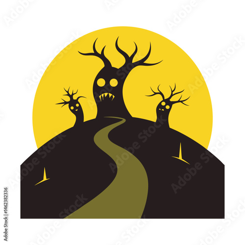 Hollow Eyes Hill With Eerie Glow