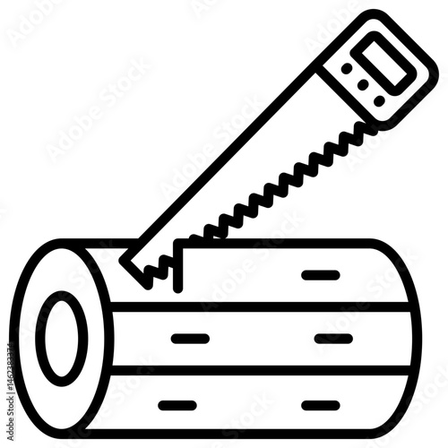 Sawing line icon
