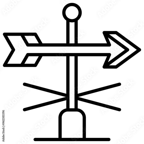Weather Vane line icon