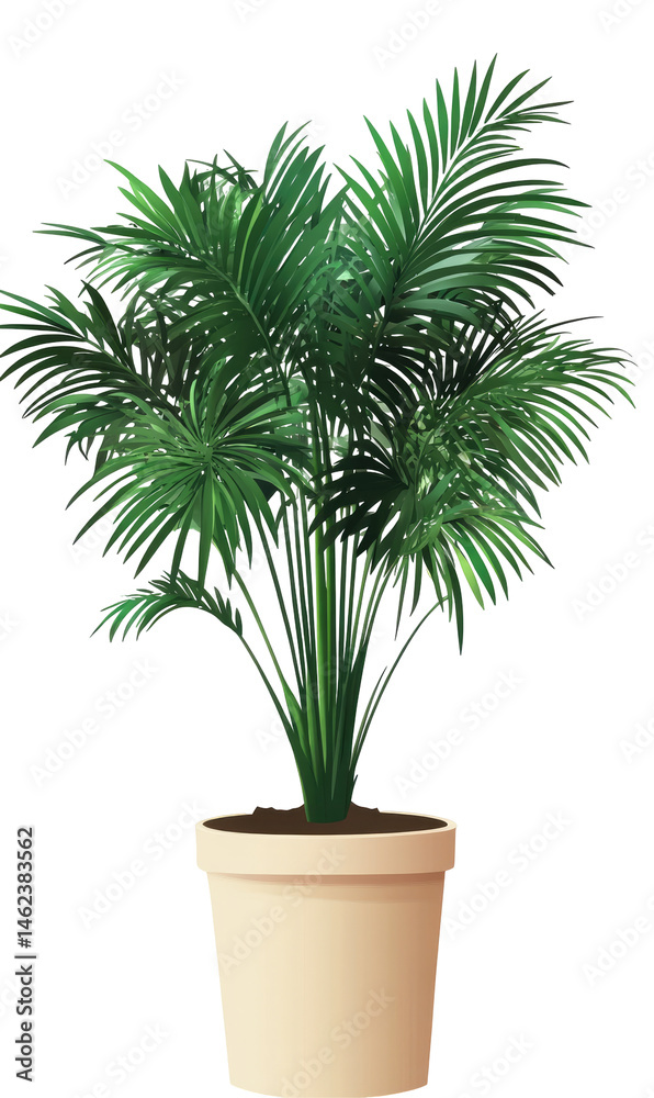 Obraz premium Decorative potted palm tree