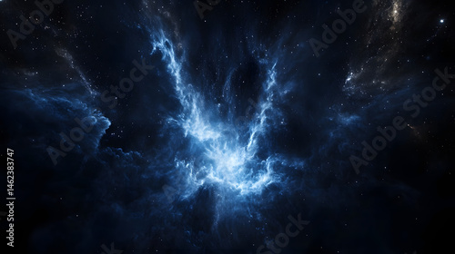 A mesmerizing cosmic waterfall of interstellar gas and dust.