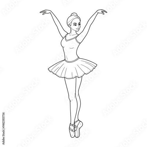Ballerina in arabesque pose showcasing elegance and grace
