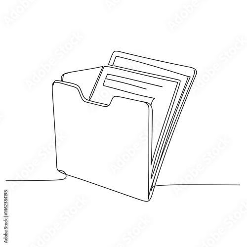 Folder with documents in a minimalist style for job candidate concept  