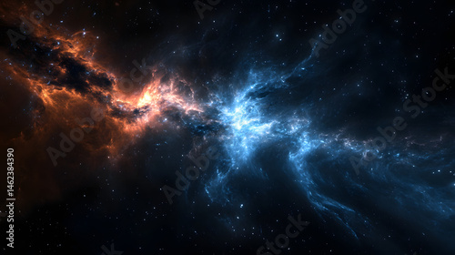 A mesmerizing cosmic waterfall of interstellar gas and dust.