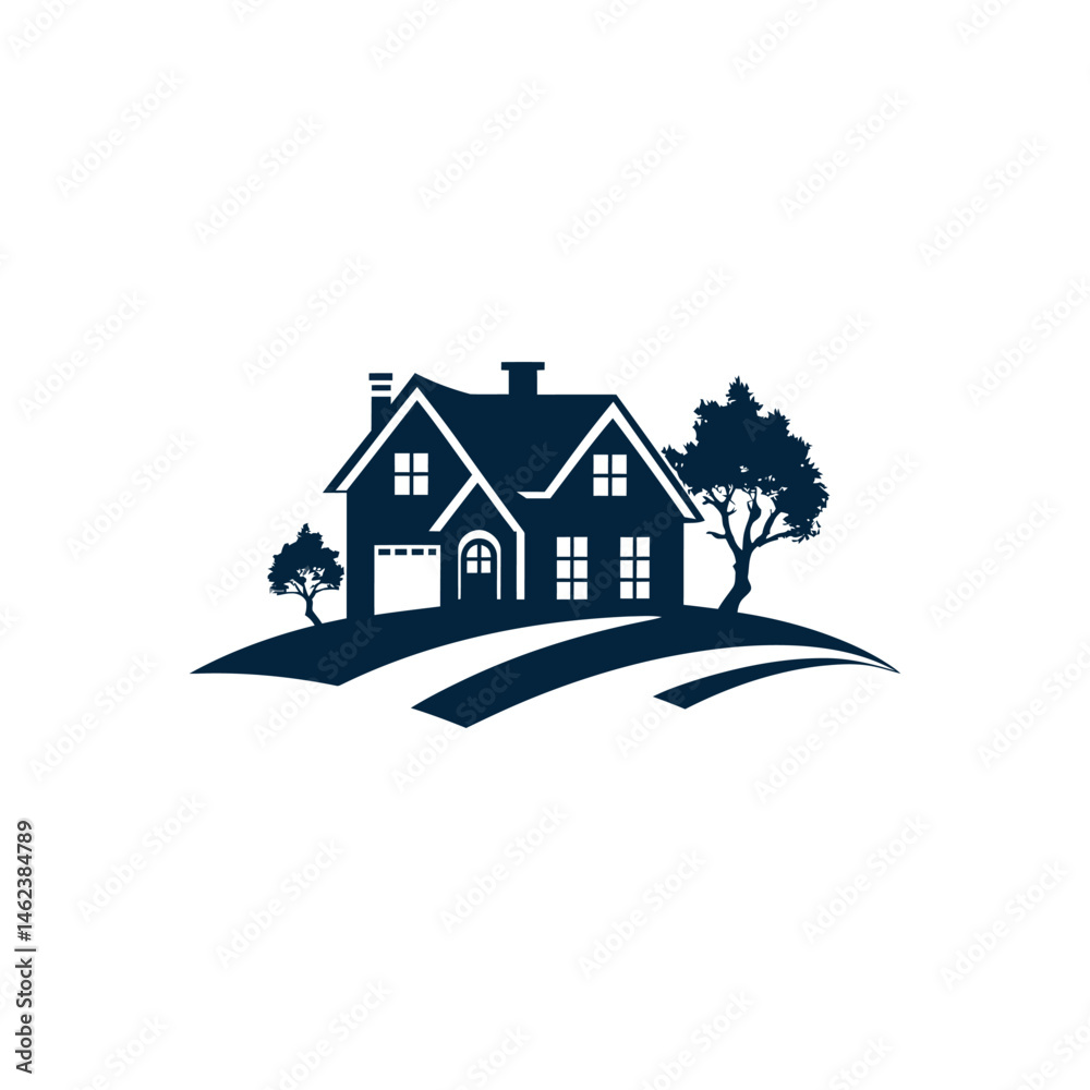 Fototapeta premium Real Estate Branding Property Logo with Home Symbol Design