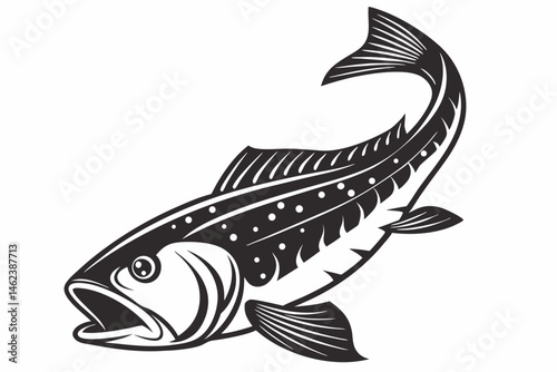 flatfish sihouette black vector