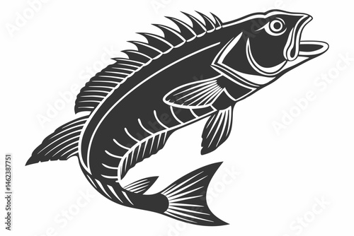flatfish sihouette black vector