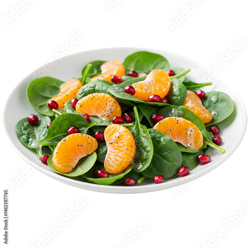 Mandarin Pomegranate Spinach Salad with Poppy Seed 