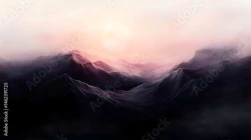 A minimalistic digital piece with soft pastel textures to evoke calmness, peace, and a sense of digital serenity.