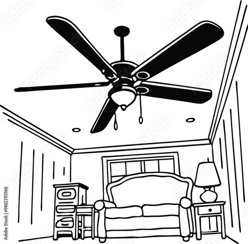 vector illustration of a modern living room