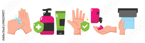 Promoting Hygiene, A Guide to Cleanliness and Personal Health Practices Illustration