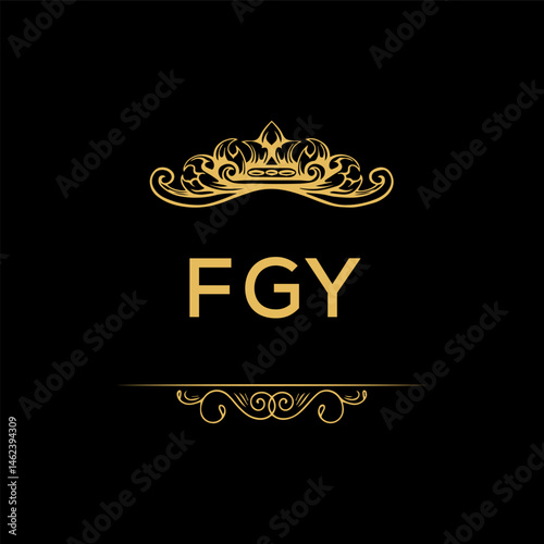 FGY letter logo creative design with vector graphic,