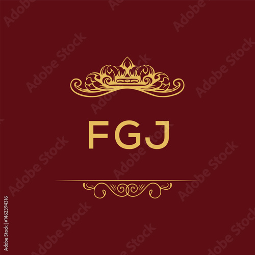 FGJ letter logo creative design with vector graphic,