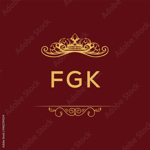 FGK letter logo creative design with vector graphic,