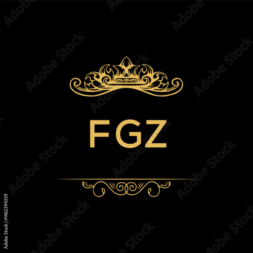FGZ letter logo creative design with vector graphic,
