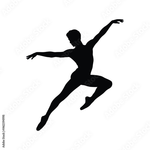 Running Man Outline - Athlete Sprinting Vector Illustration