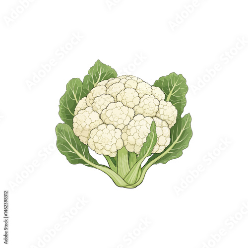 cauliflower isolated on white