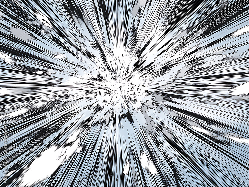 Fototapeta premium High Energy Manga Comic Style Motion Burst