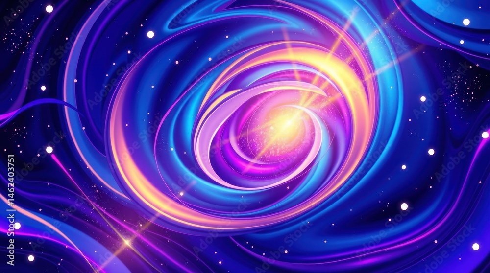 Vibrant swirling cosmic vortex Vibrant swirling cosmic vortex